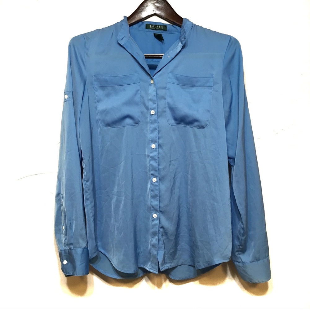 Ralph Lauren Light Blue Button-Down Blouse